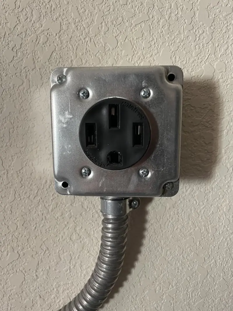 NEMA 14-50 outlet installed for Electrical Panel Upgrade in Buena
