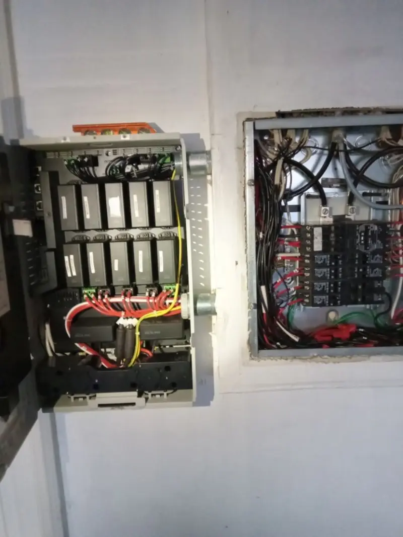Electrical panel upgrade completed for Security Camera Wiring in Buena